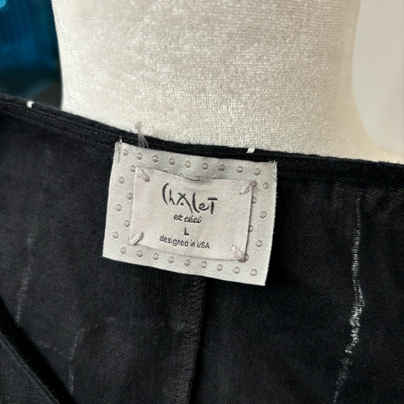 Chalet et Ceci Linen Abstract Hagenlook Dress size L - Picture 5 of 5